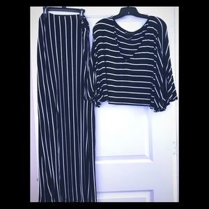 2 piece. Cropped Top with long skirt